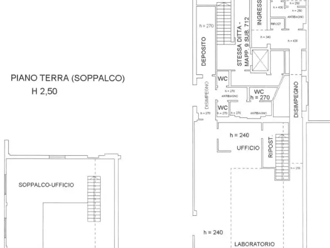 Laboratorio in Via Mecenate, Milano, {3} - Planimetria 1