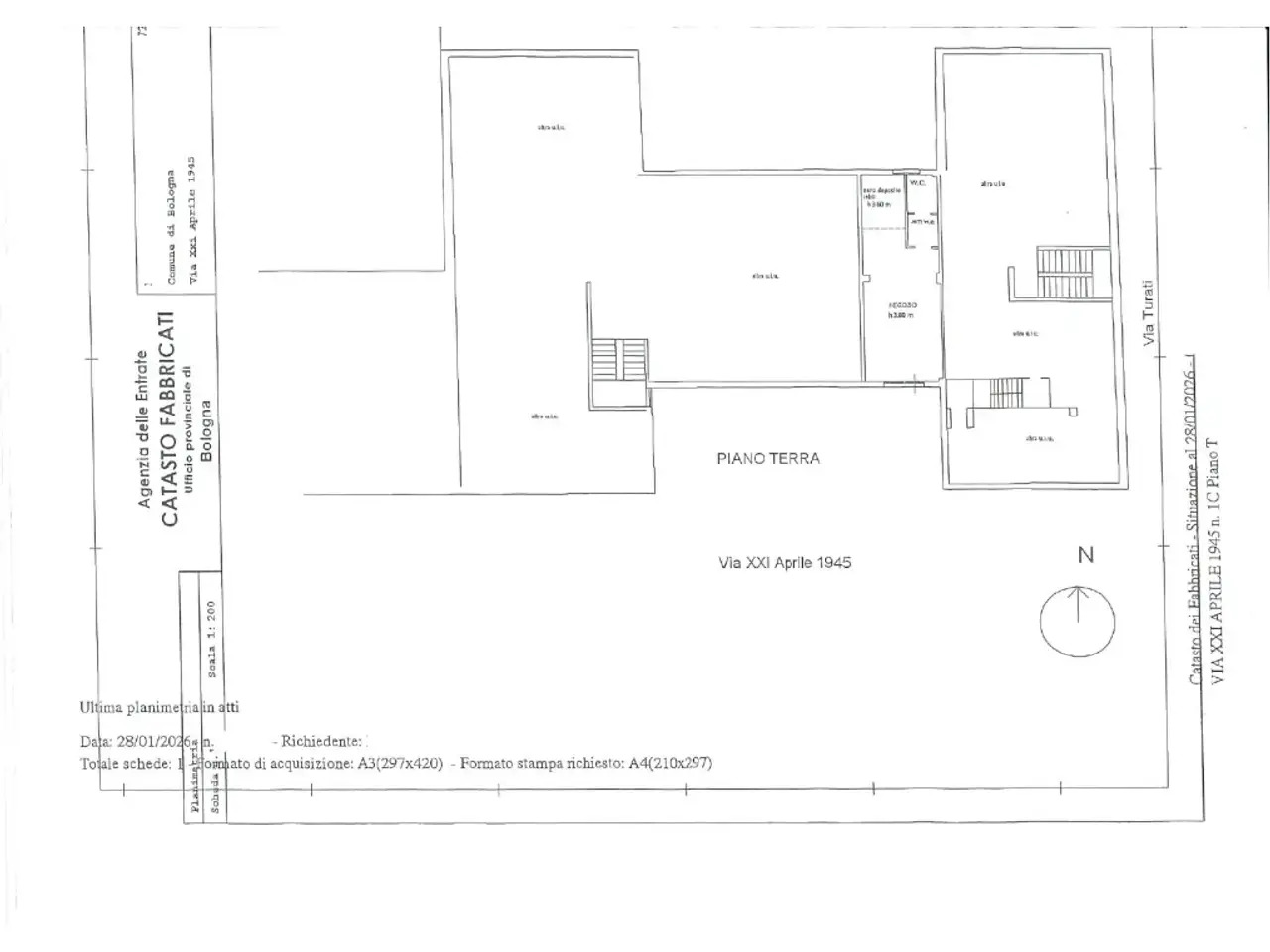 Negozio in Via XXI Aprile 1/C, Bologna, {3} - Planimetria 1