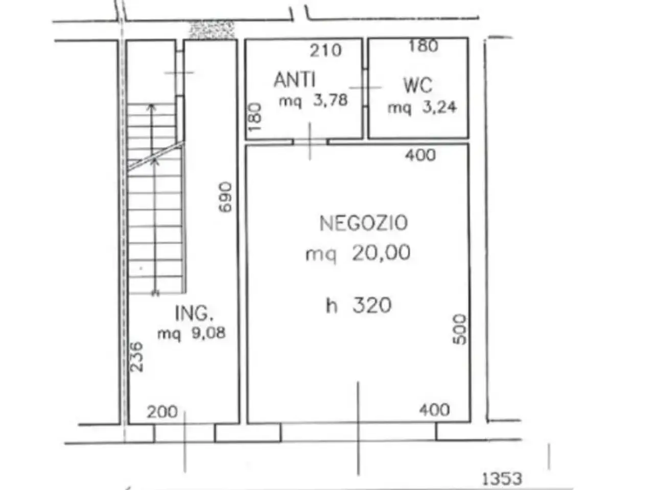 Negozio in Viale Giacomo Matteotti 344, Cesena, {3} - Planimetria 1