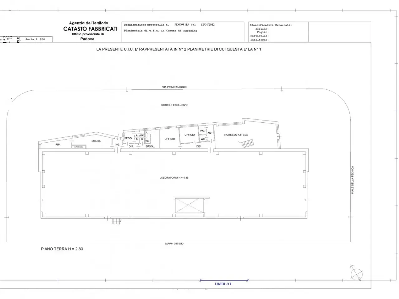 Capannone in Viale del Lavoro, Mestrino, {3} - Planimetria 1