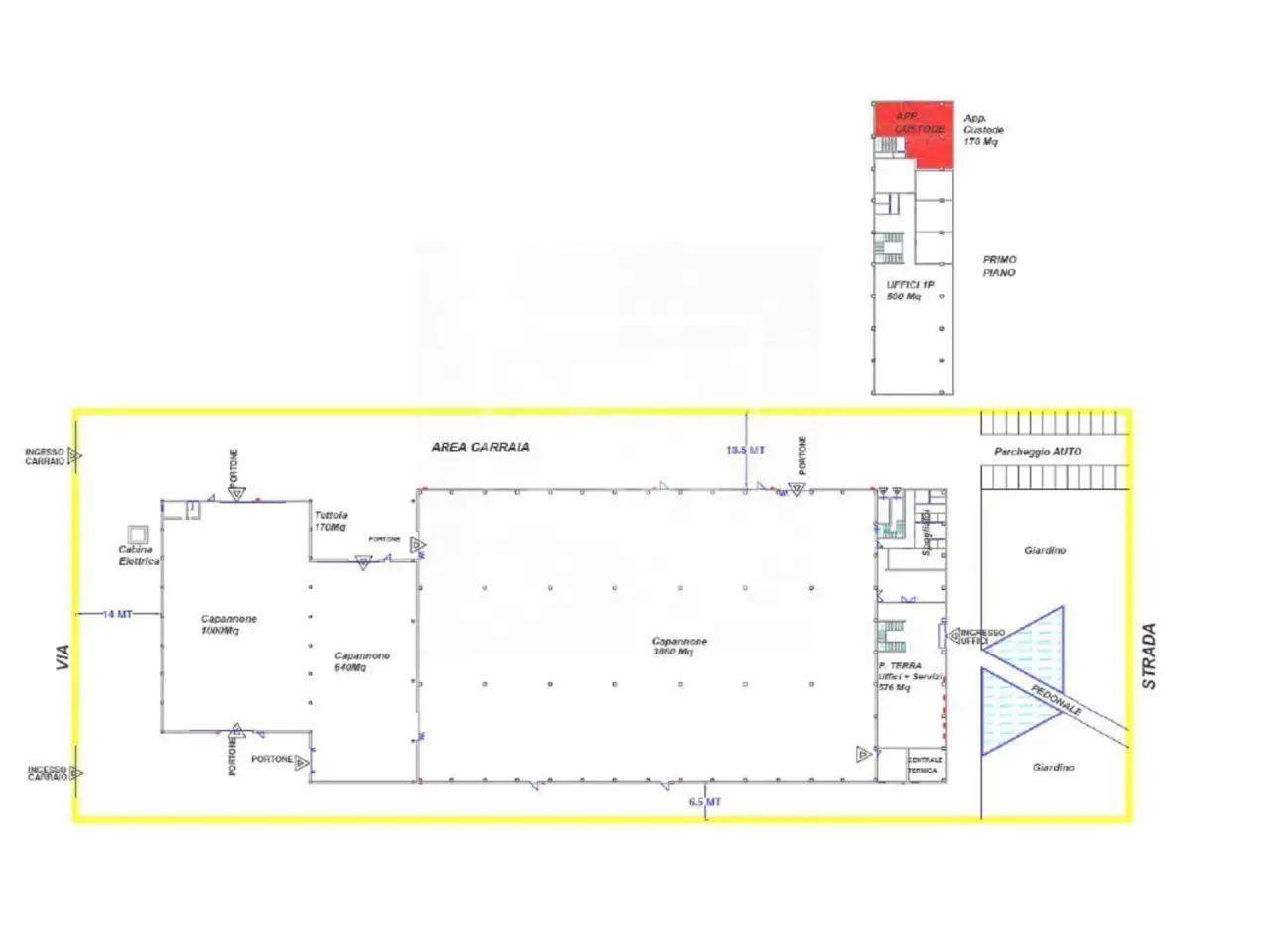 Capannone in Via Galileo Galilei 4, Reggiolo, {3} - Planimetria 1