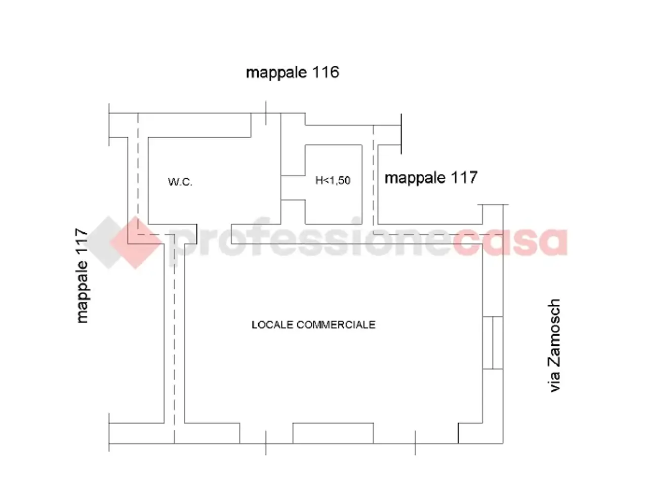 Negozio in Via Enrico De Nicola 181, Cassino, {3} - Planimetria 1