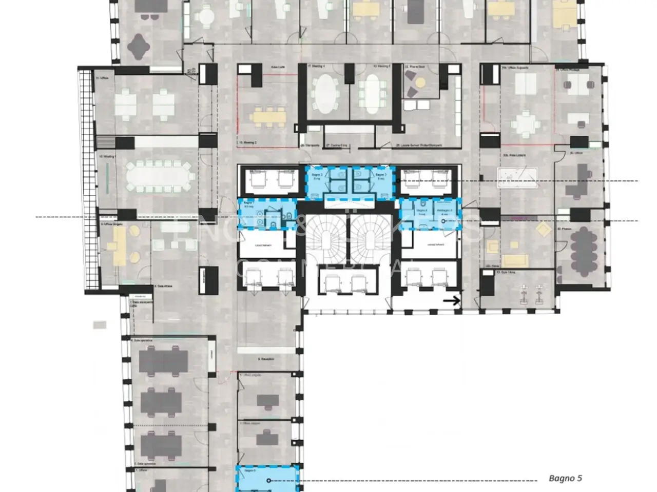 Ufficio in Piazza della Repubblica 32, Milano, {3} - Planimetria 1