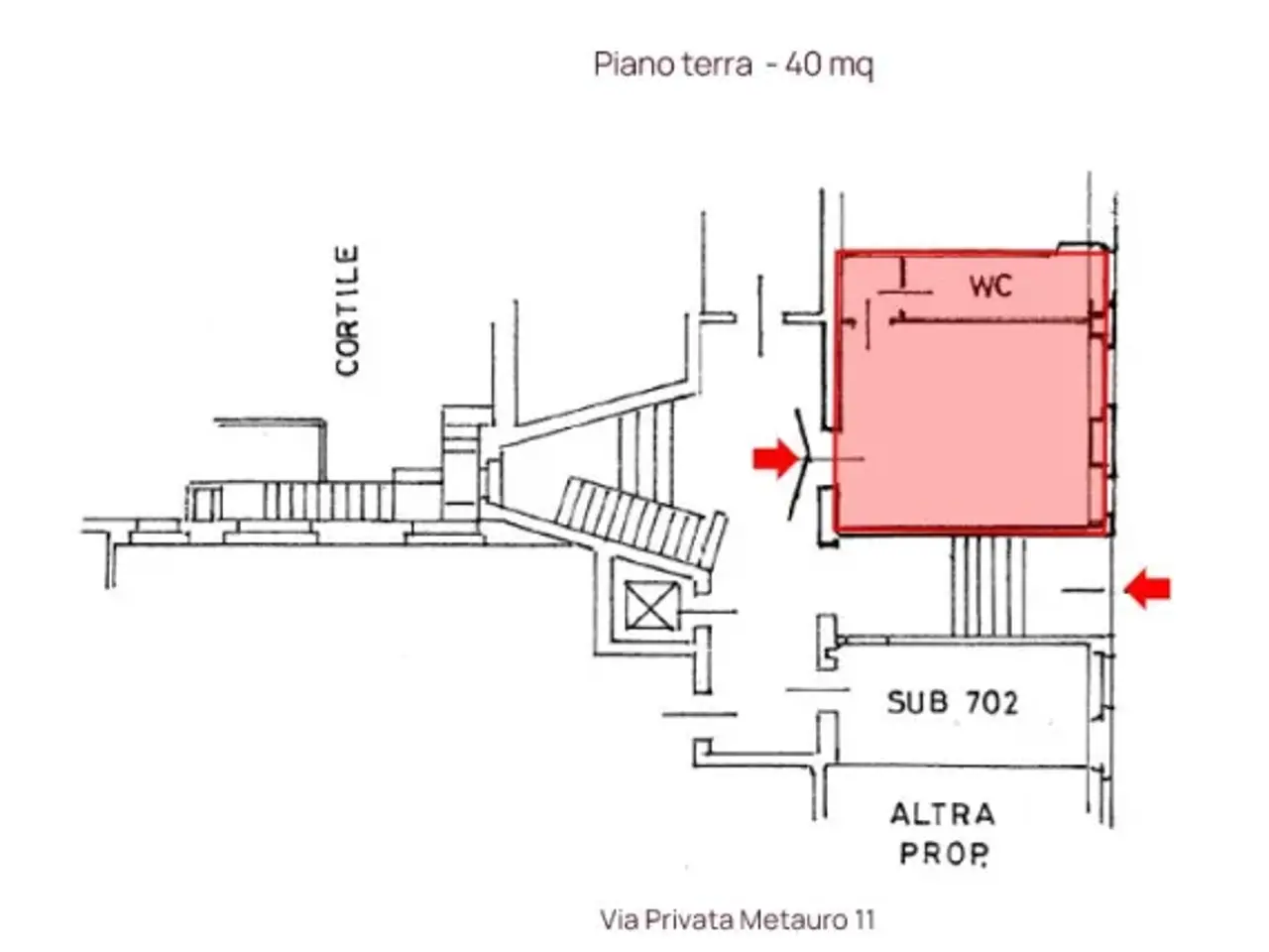 Ufficio in Via Privata Metauro 11, Milano, {3} - Planimetria 1