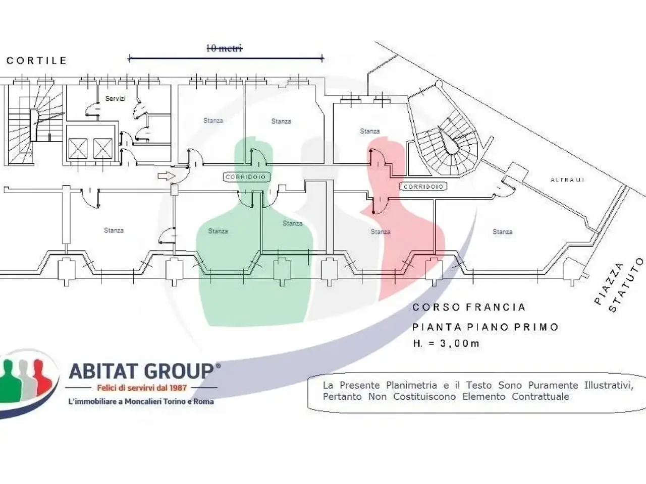 Ufficio in Corso Francia 2, Torino, {3} - Planimetria 1