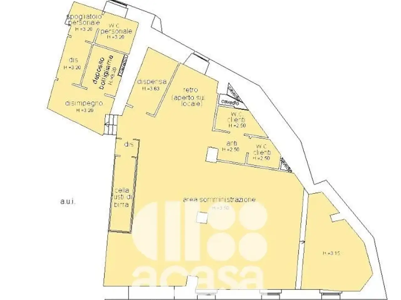Locale commerciale in Via dei Signori, Santarcangelo Di Romagna, {3} - Planimetria 1