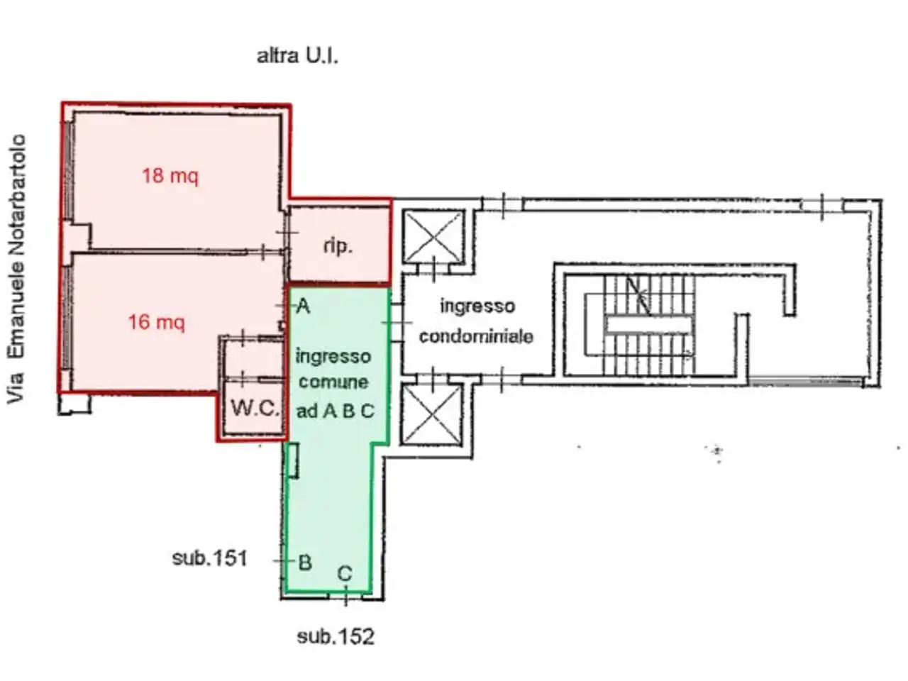 Ufficio in Via Emanuele Notarbartolo 5, Palermo, {3} - Planimetria 1