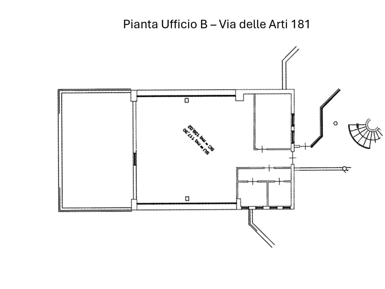 Ufficio in Via delle Arti 181-B, Fiumicino, {3} - Planimetria 1