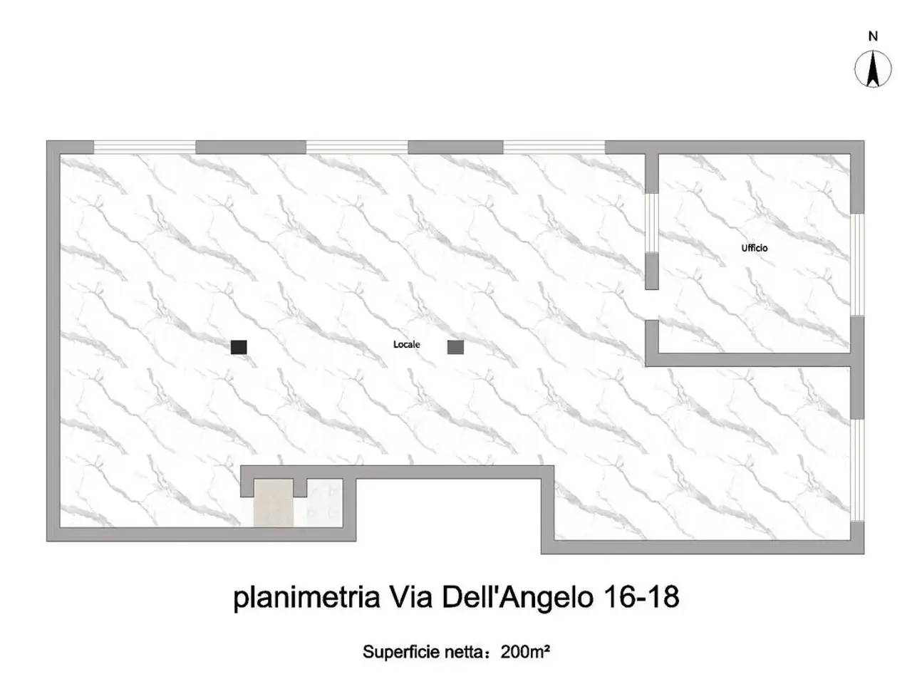 Negozio in Via dell'Angelo 16, Trapani, {3} - Planimetria 1