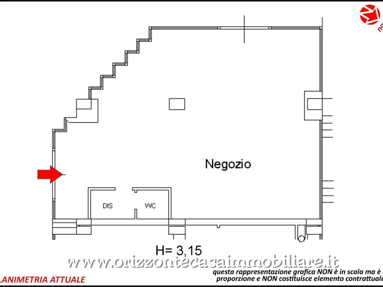 Negozio in Piazza Simon Bolivar, Folignano, {3} - Planimetria 1