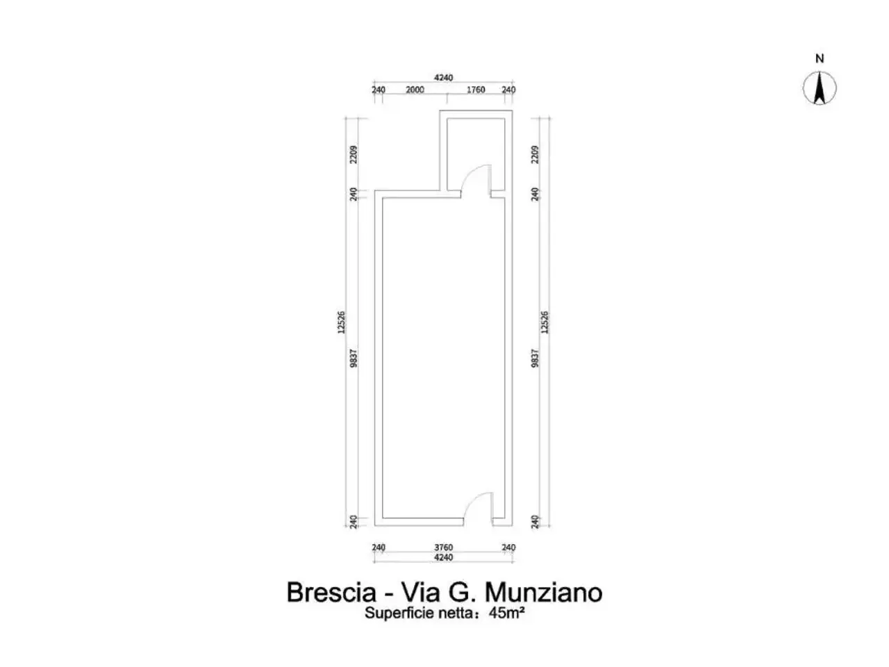 Negozio in Via Girolamo Muziano 26, Brescia, {3} - Planimetria 1