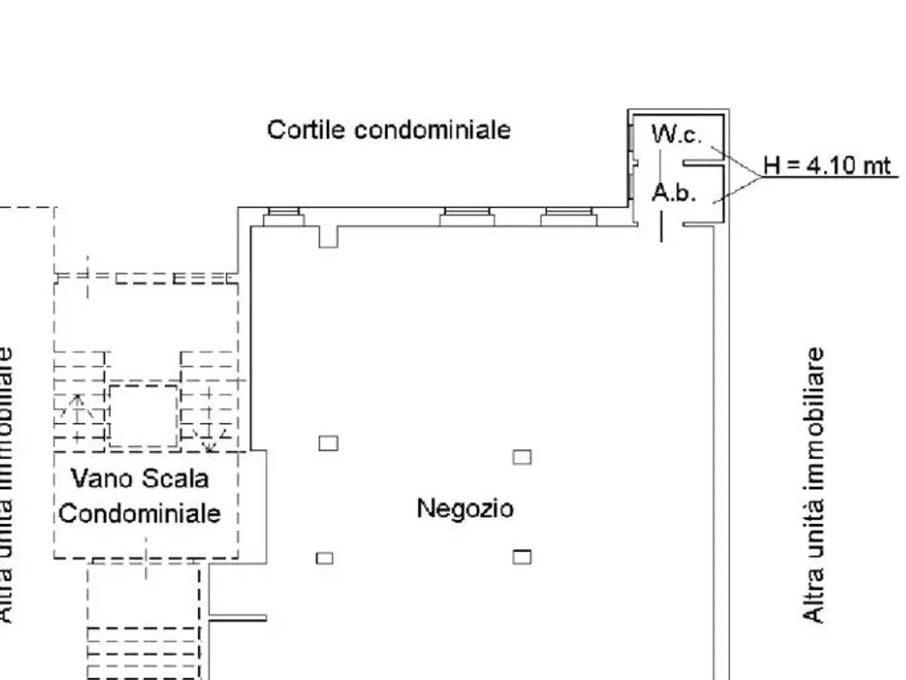 Negozio in Via Sestriere 25, Moncalieri, {3} - Planimetria 1
