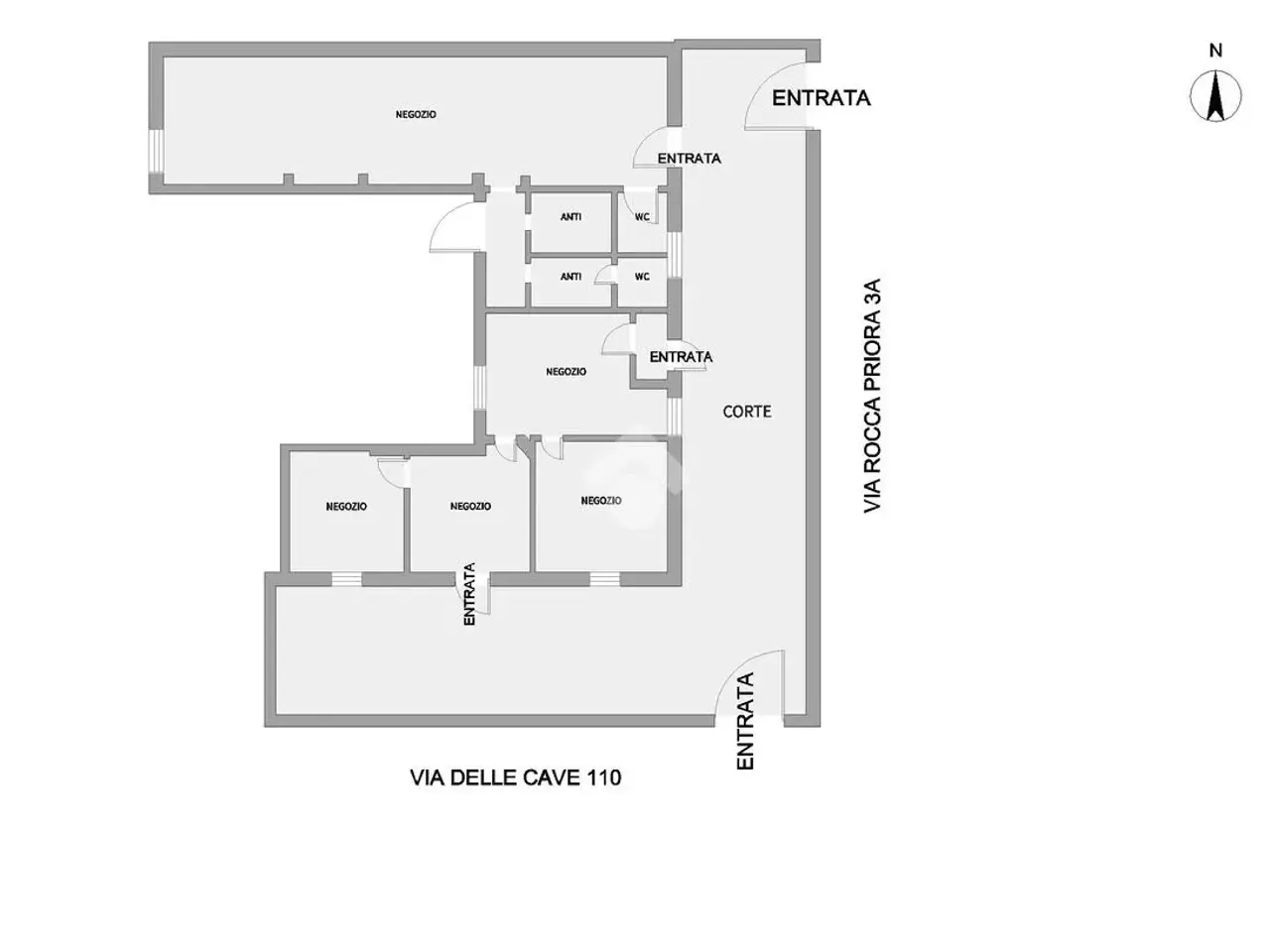 Negozio in Via delle Cave 110, Roma, {3} - Planimetria 1