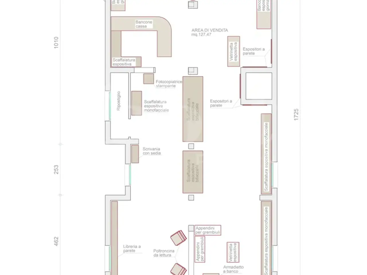 Esercizio commerciale in , Porto Viro, {3} - Planimetria 1
