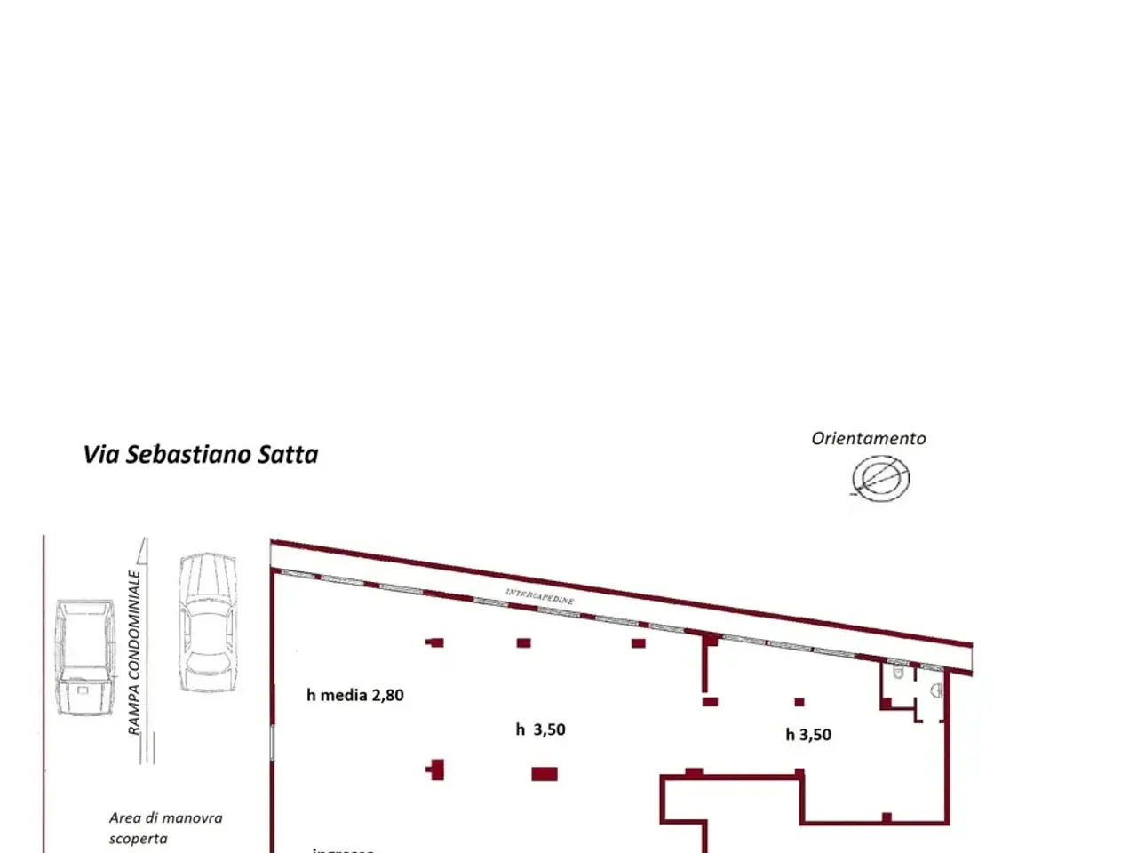 Negozio in Via Sebastiano Satta 18a, Roma, {3} - Planimetria 1