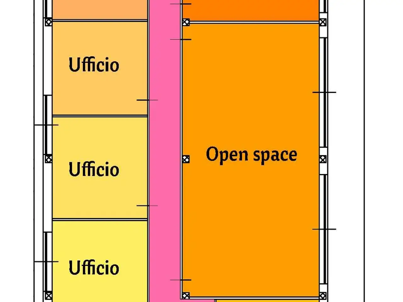 Ufficio in Corso Savona 25, Moncalieri, {3} - Planimetria 1