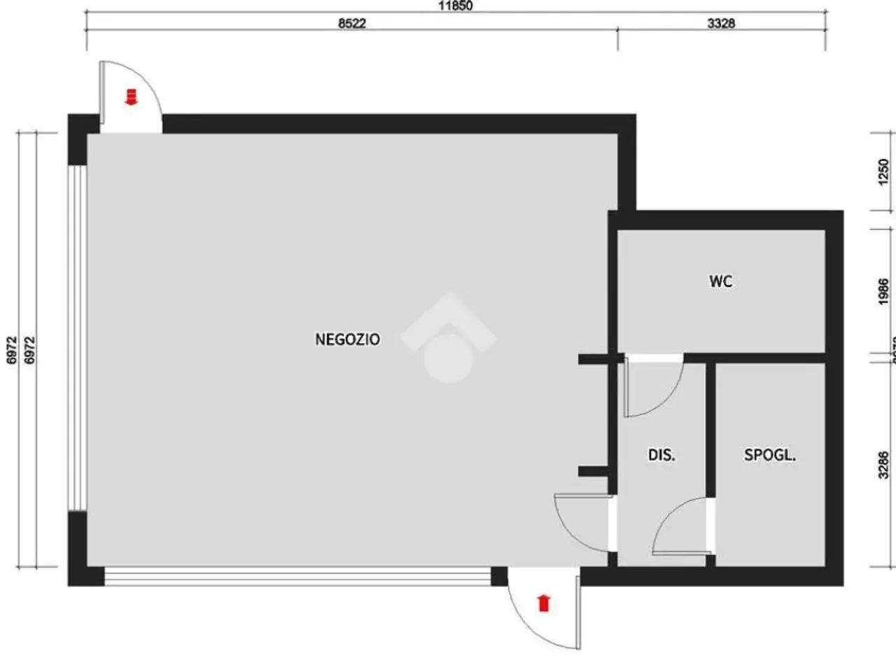 Negozio in Via Palazzon 1, Campodoro, {3} - Planimetria 1