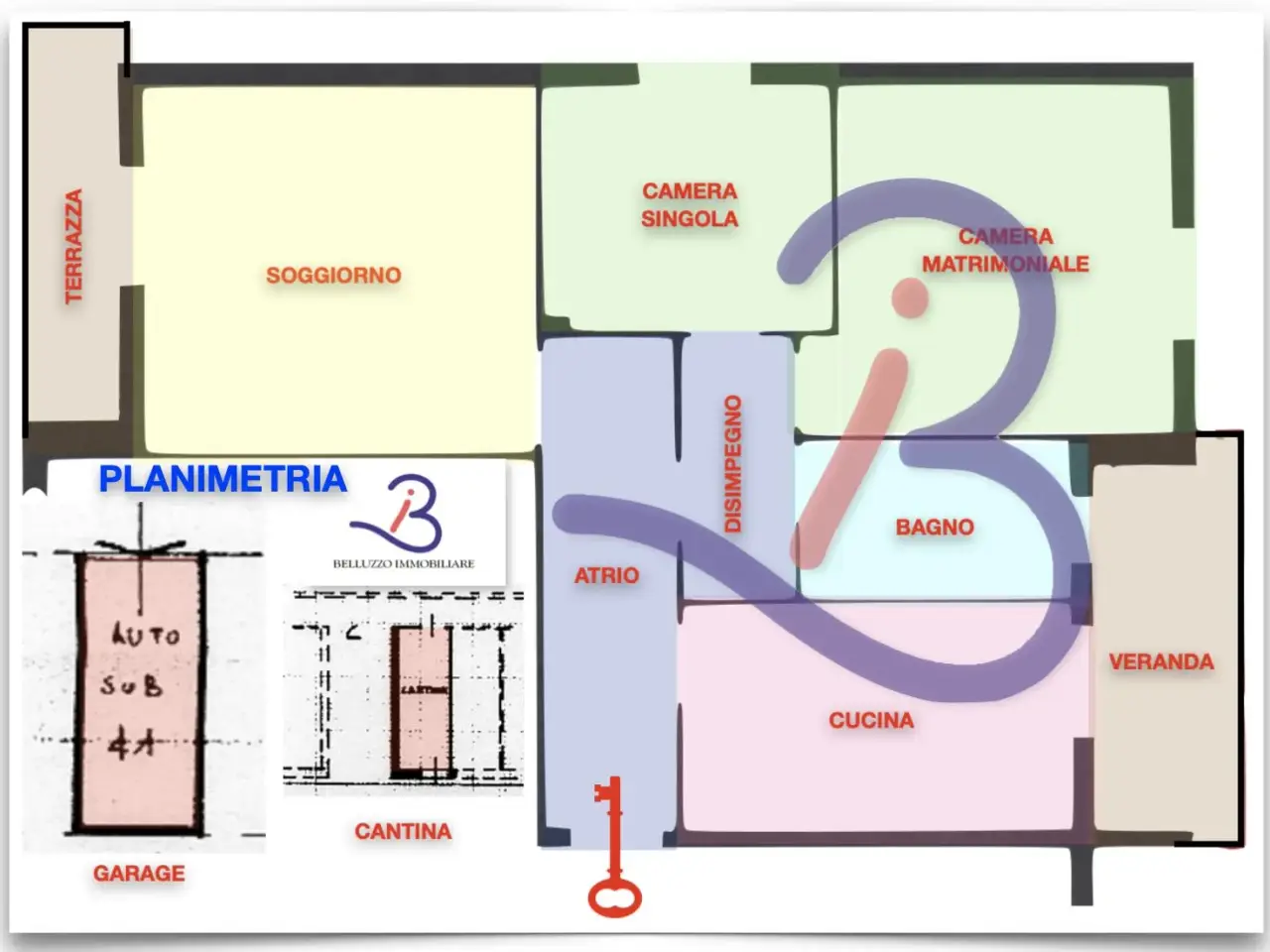Attico in affitto, Via Enrico Fruch 29, Udine - Planimetria 1