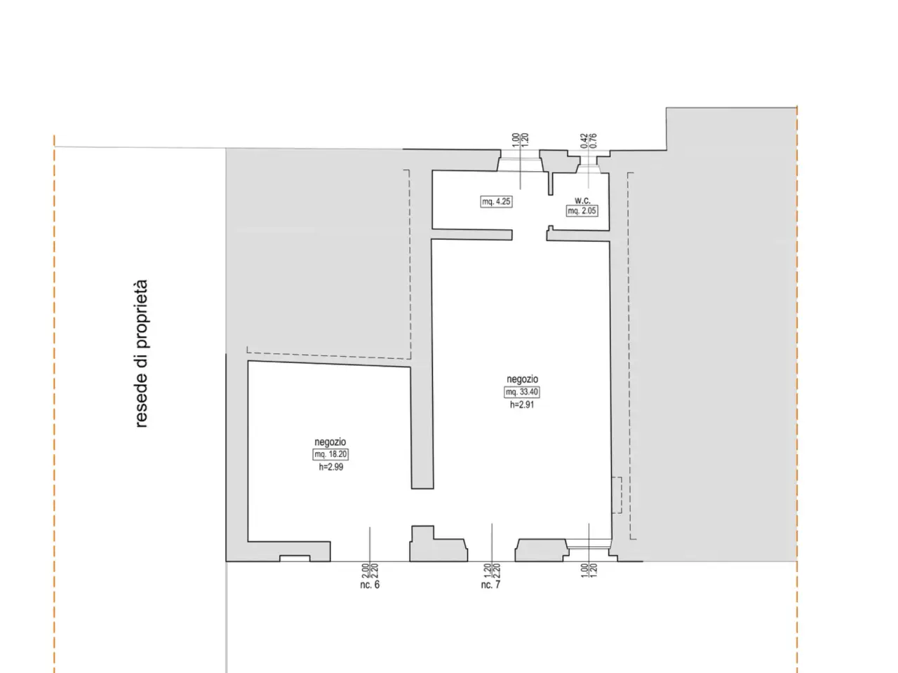 Negozio in Via Grossetana, Siena, {3} - Planimetria 1