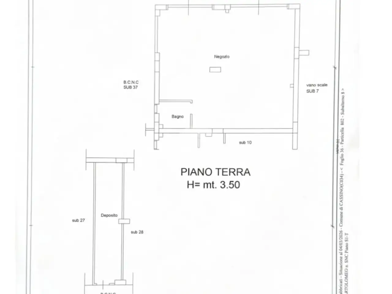 Negozio in Via San Bartolomeo, Cassino, {3} - Planimetria 1