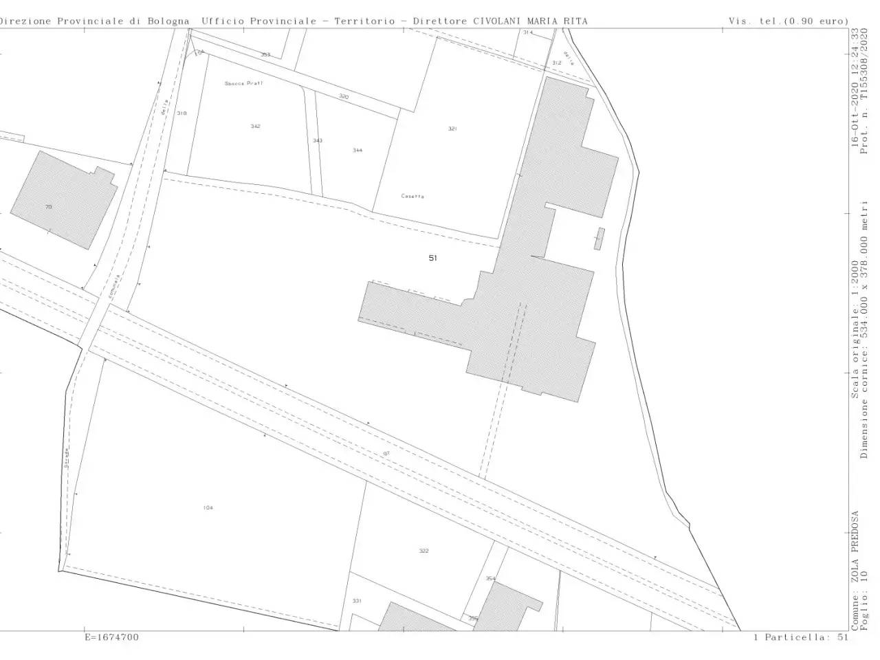 Capannone in Via Michelangelo Buonarroti 13, Zola Predosa, {3} - Planimetria 1