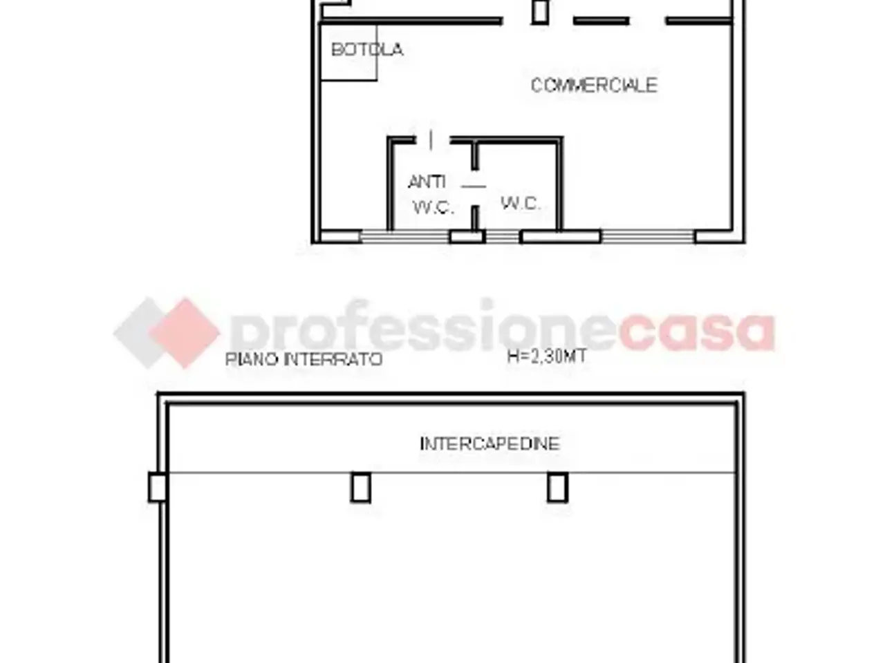 Negozio in Via Battaglia  di Montelungo 26/28, Bari, {3} - Planimetria 1