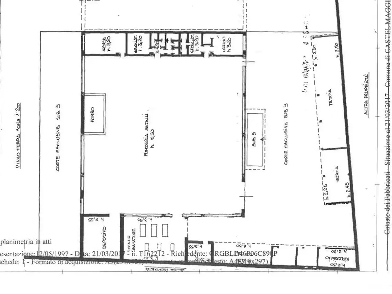Capannone in Via Massarenti -38, Castel Maggiore, {3} - Planimetria 1