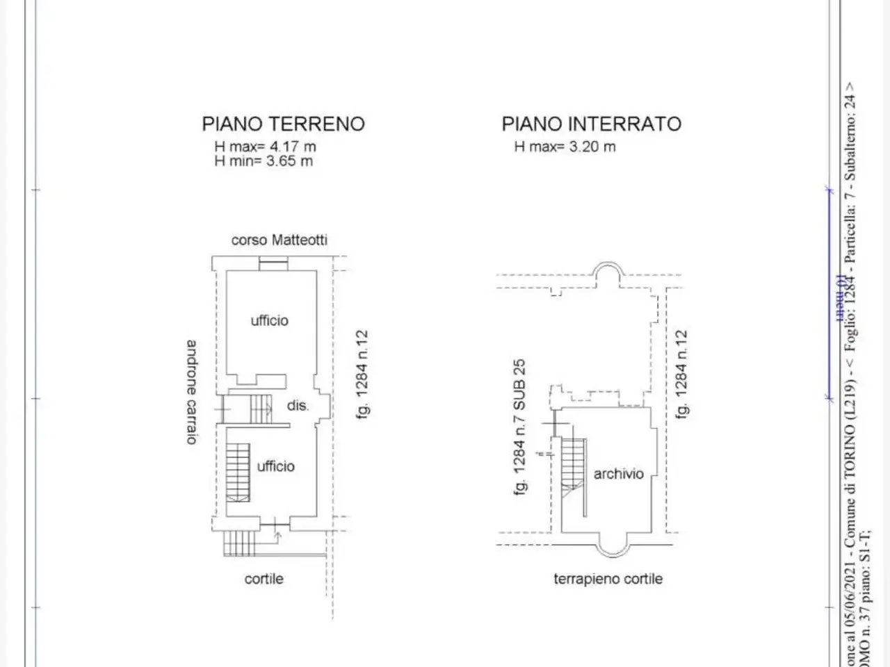 Ufficio in Corso Giacomo Matteotti 37, Torino, {3} - Planimetria 1