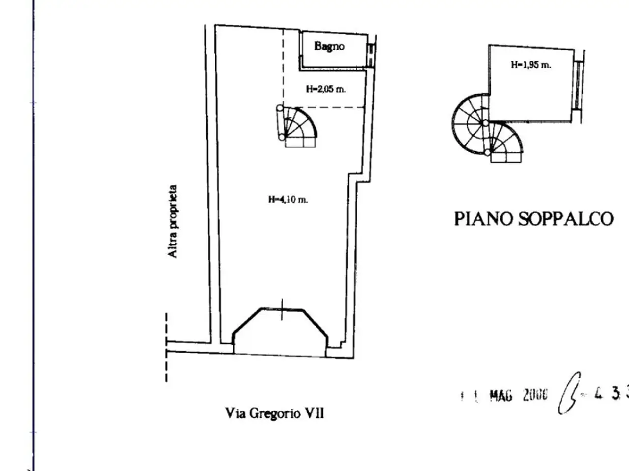 Negozio in Via Gregorio VII 274, Roma, {3} - Planimetria 1