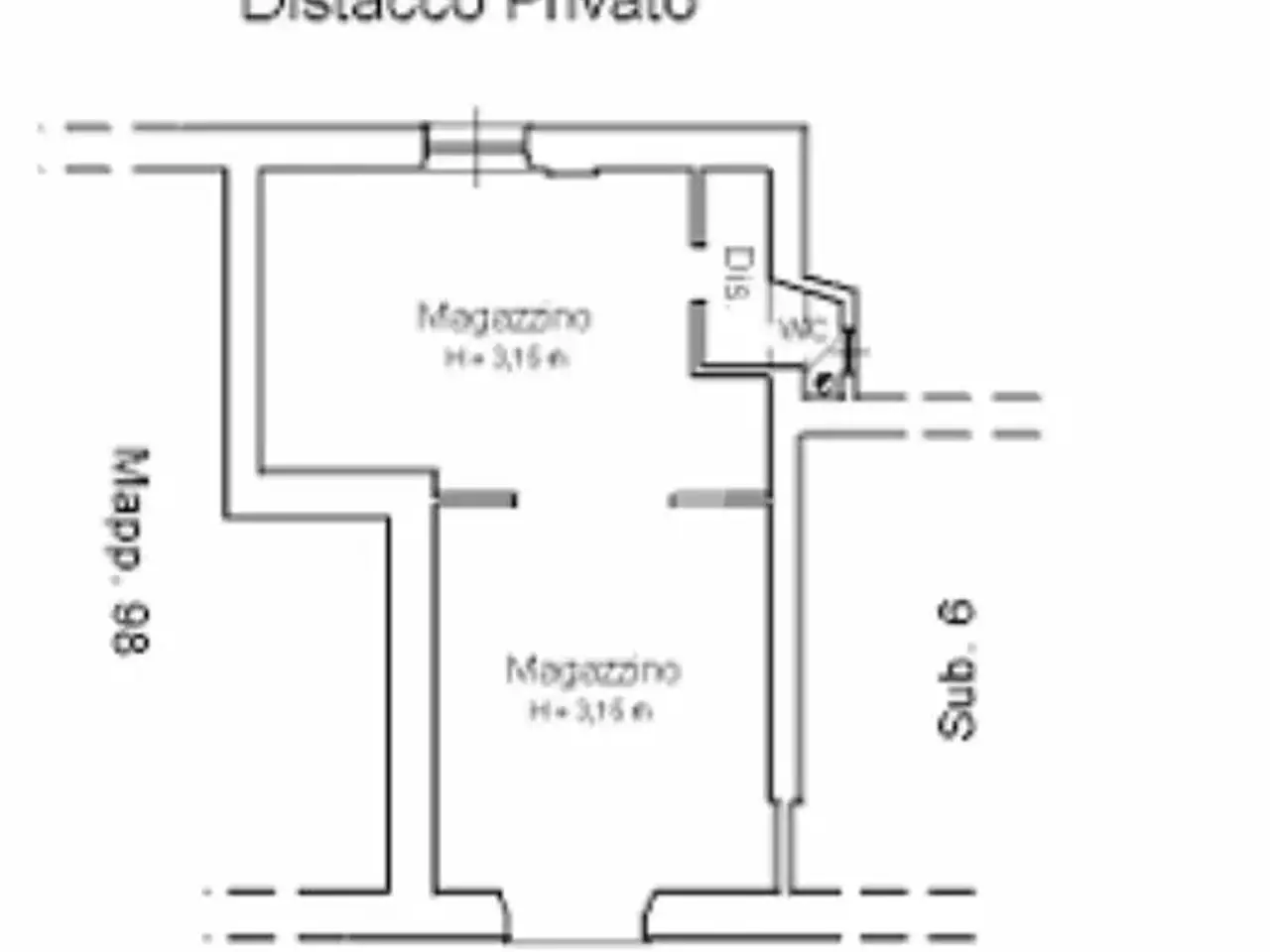 Magazzino in Piazza Silvio Arrivabene, Genova, {3} - Planimetria 1