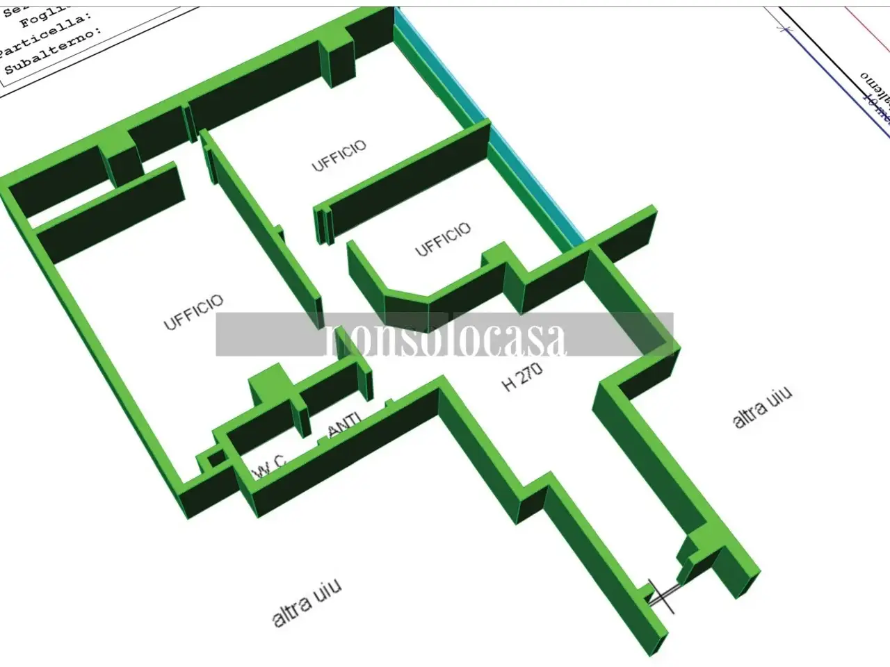 Ufficio in Via Pietro Cestellini, Perugia, {3} - Planimetria 1