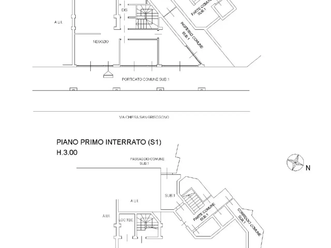 Negozio in Via Chiesa San Grisogono 7, Seriate, {3} - Planimetria 1