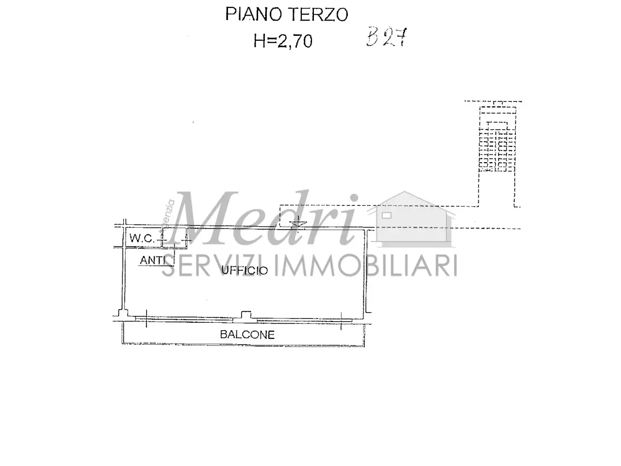 Ufficio in Via Giordano Bruno 260, Cesena, {3} - Planimetria 1