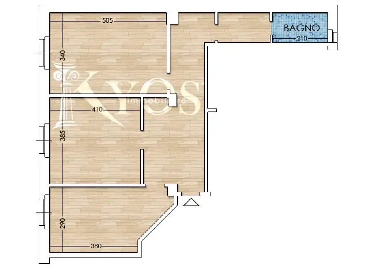 Ufficio in Via Mac Mahon 43, Milano, {3} - Planimetria 1