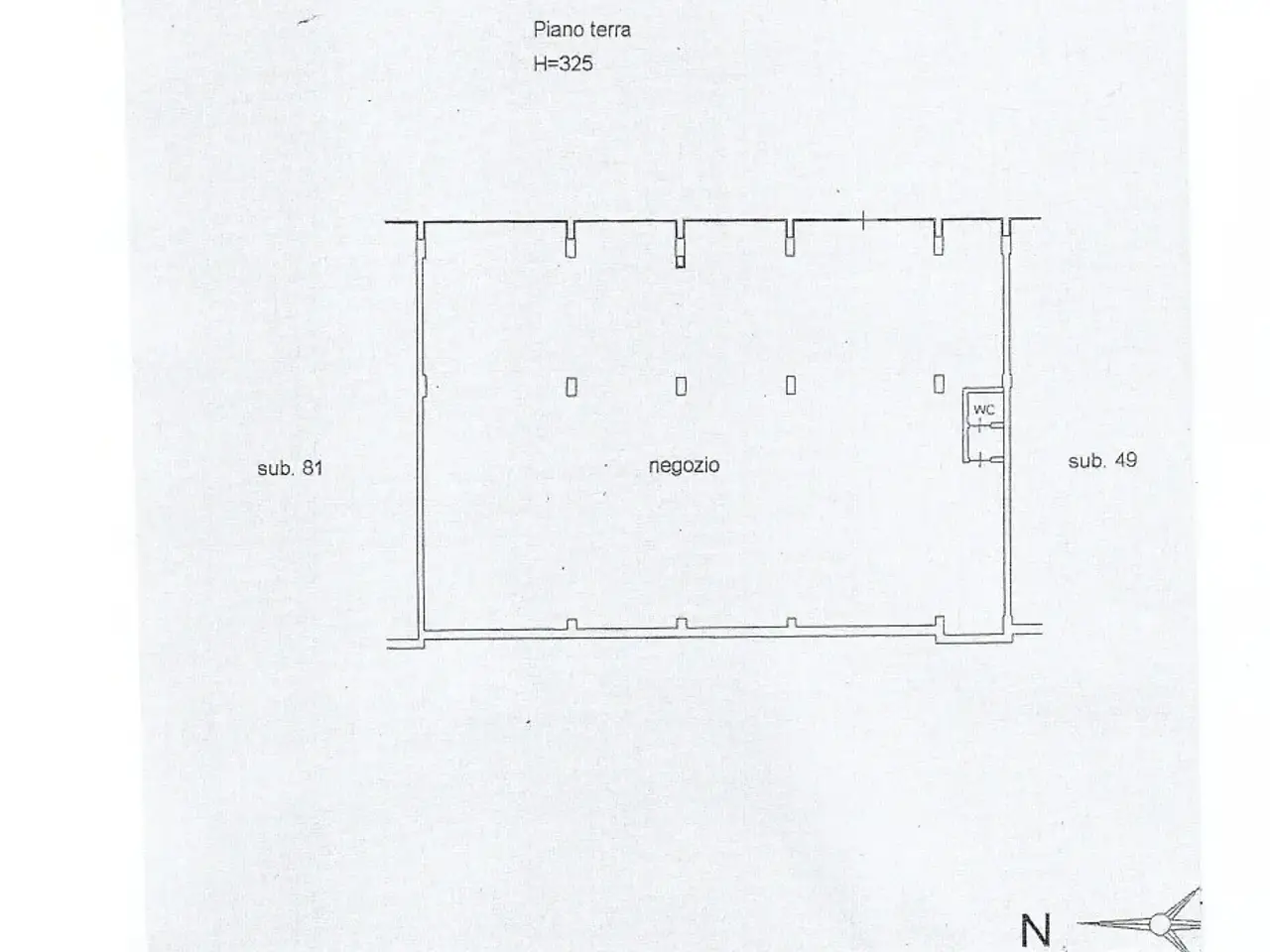 Palazzina commerciale in Viale Rimembranza 12, Aulla, {3} - Planimetria 1