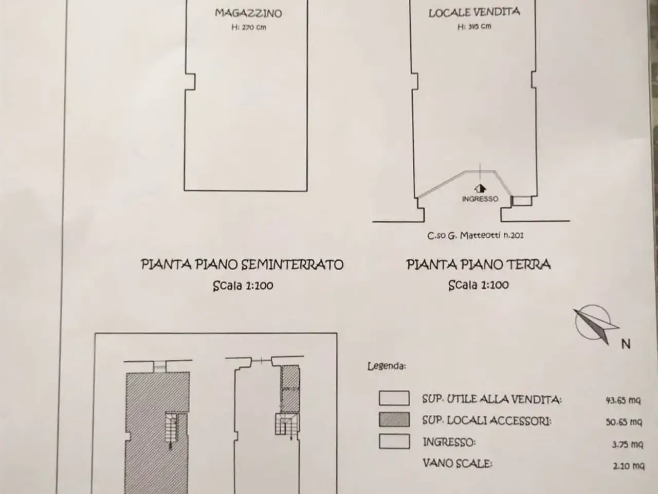 Negozio in , Cecina, {3} - Planimetria 1