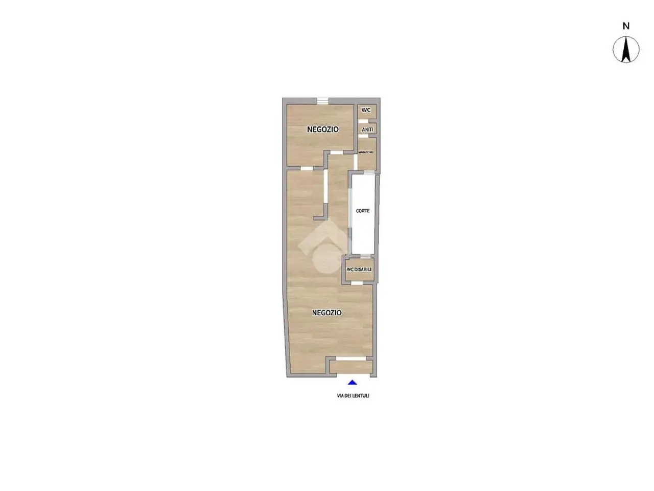 Negozio in Via dei Lentuli 2, Roma, {3} - Planimetria 1