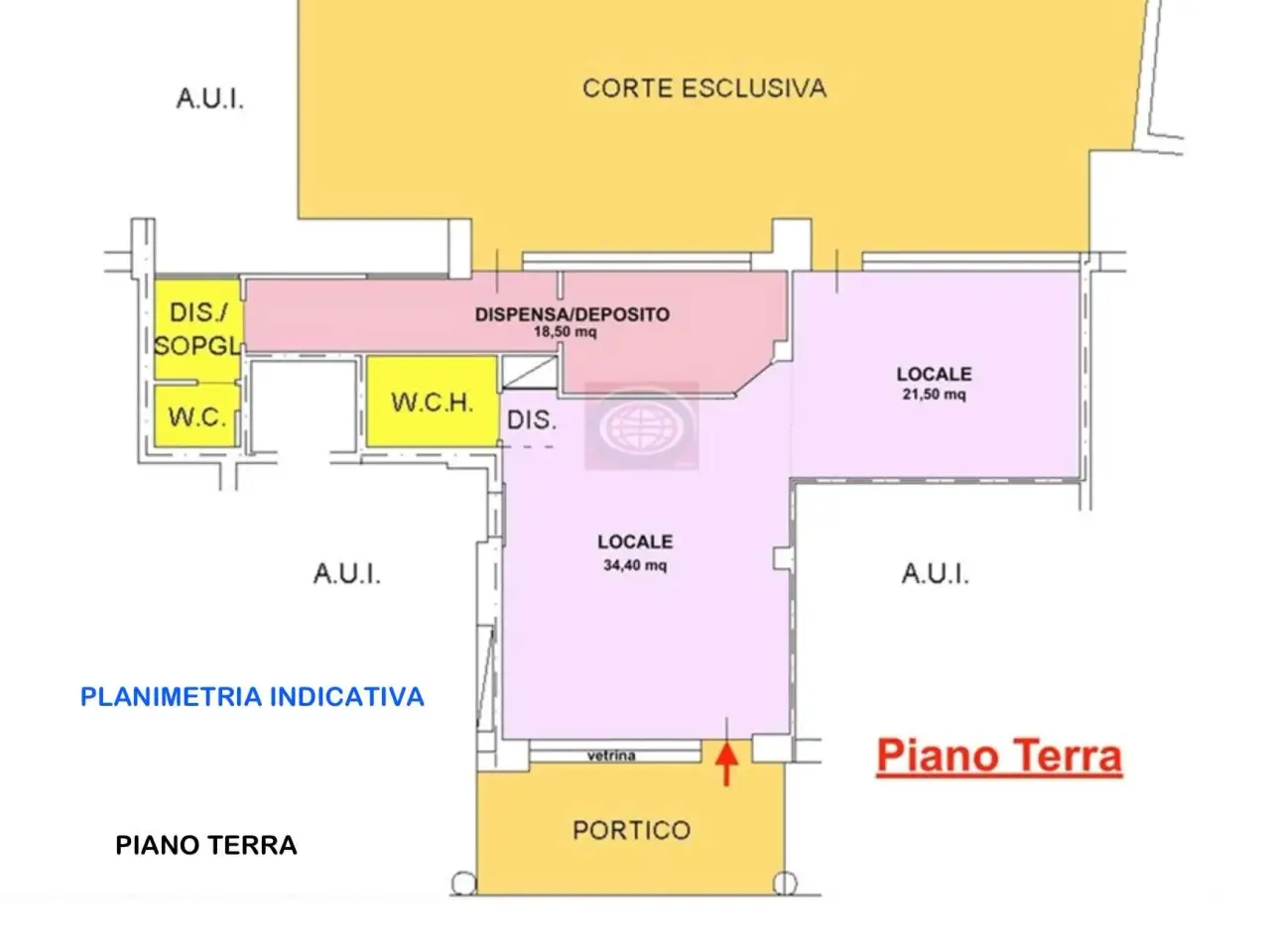 Negozio in Via Cervese, Cesena, {3} - Planimetria 1
