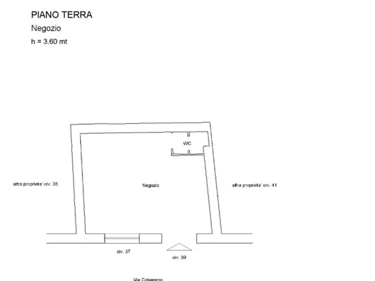 Negozio in Via Colsereno 37, Tivoli, {3} - Planimetria 1