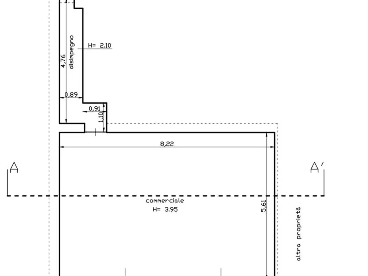 Negozio in Via San Clemente, Nocera Superiore, {3} - Planimetria 1