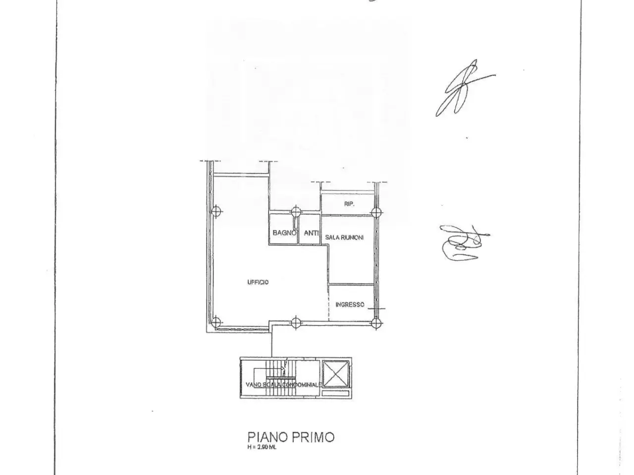 Ufficio in Via Antonio Gramsci 103, Reggio Emilia, {3} - Planimetria 1