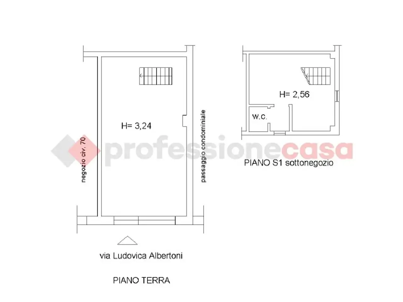 Negozio in Via Ludovica Abertoni 68, Roma, {3} - Planimetria 1