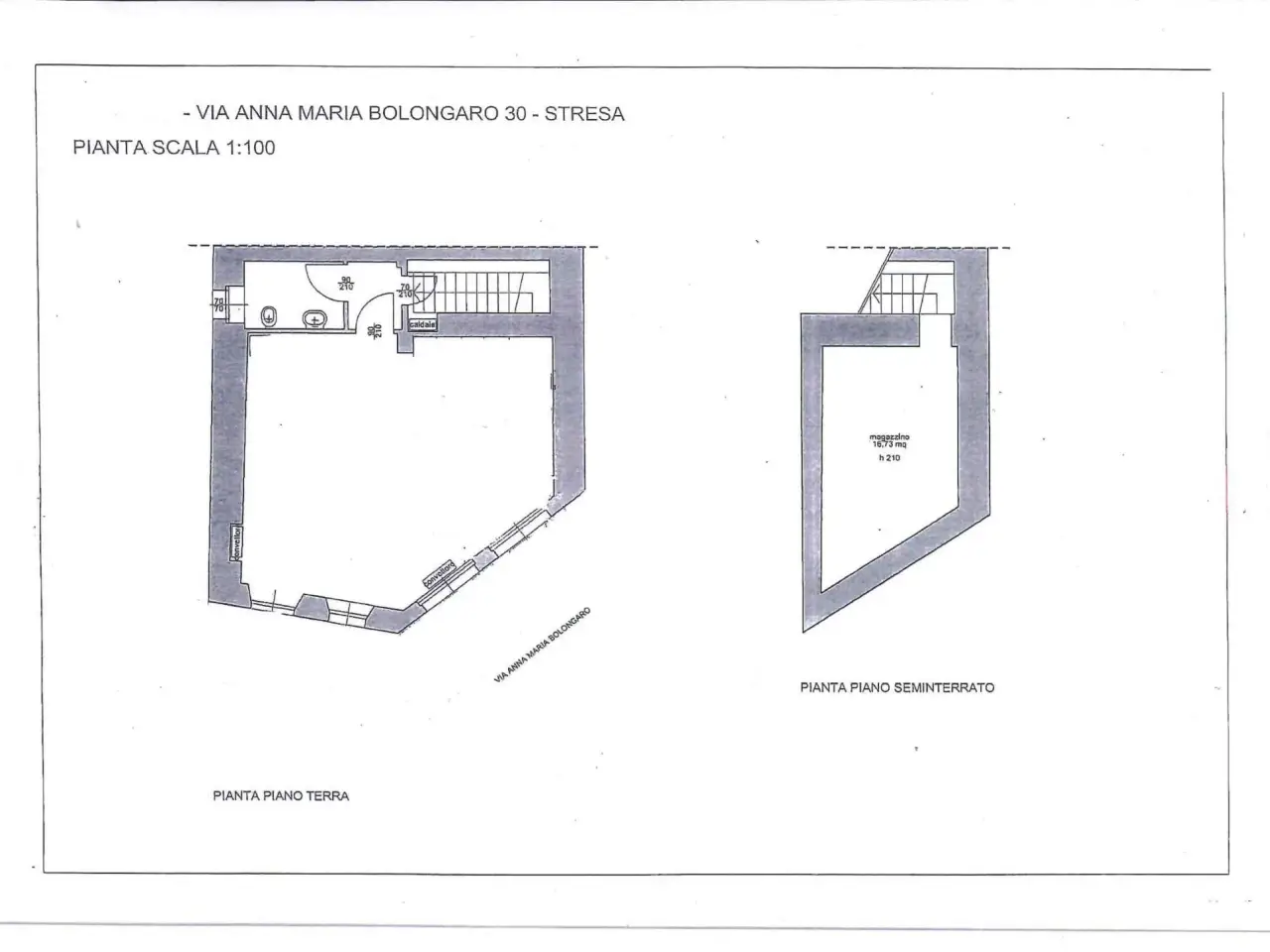 Negozio in vendita, Via Anna Maria Bolongaro 30, Stresa - Planimetria 1