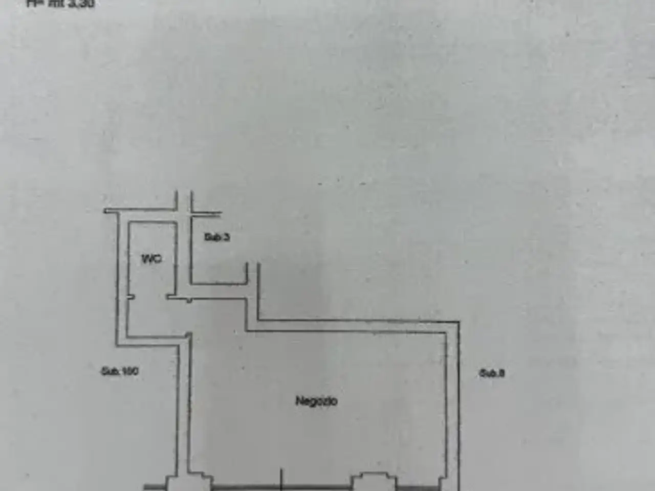 Negozio in Via di Tor Cervara, Roma, {3} - Planimetria 1