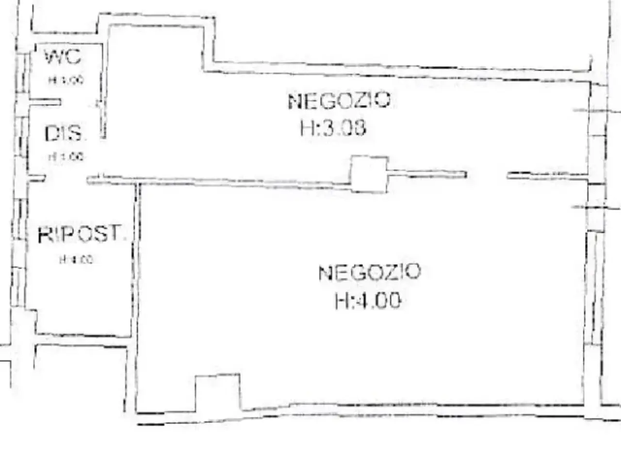 Negozio in Via San Martino 5, Cesena, {3} - Planimetria 1