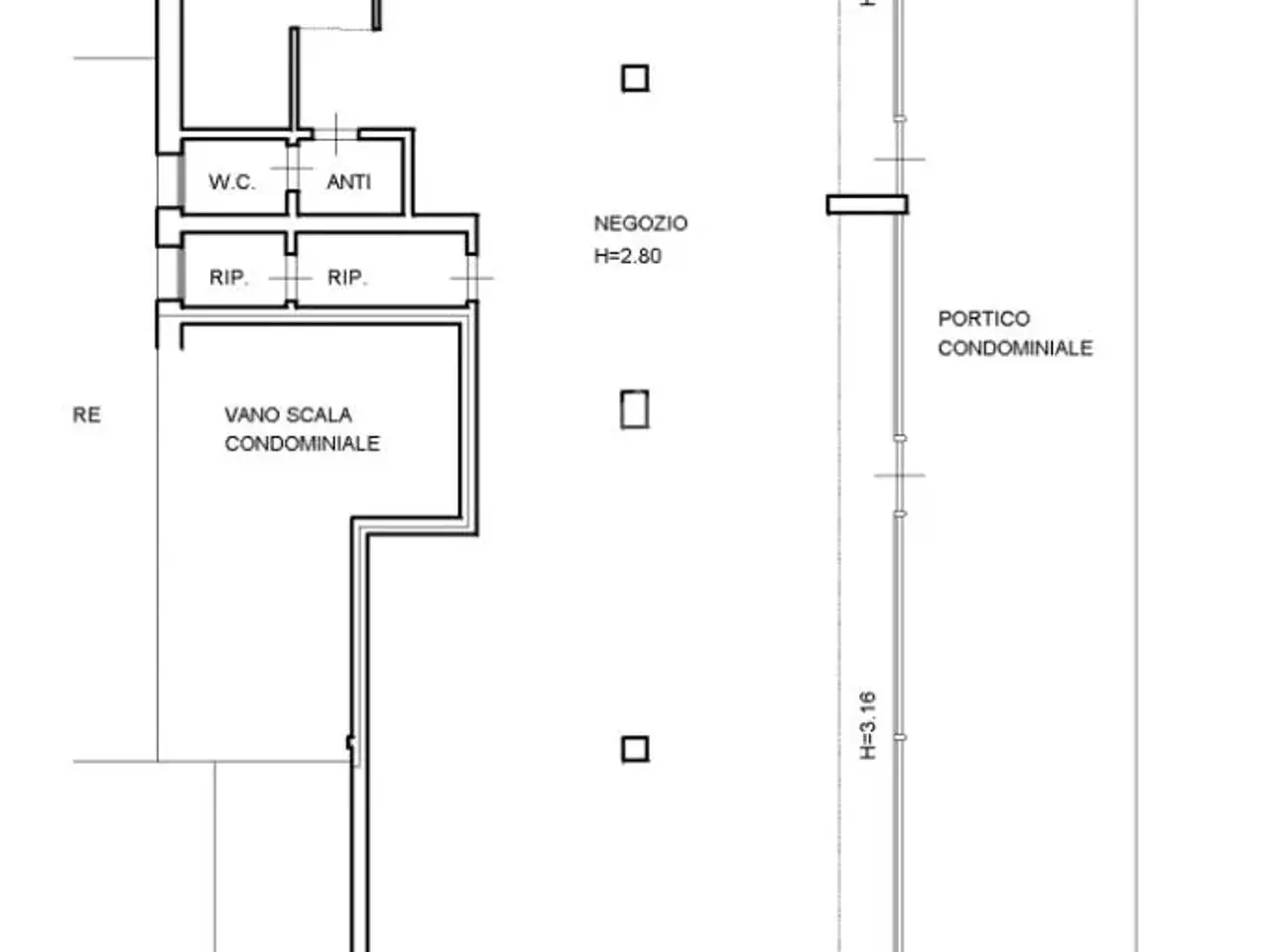 Negozio in Via Panigai 7, Pravisdomini, {3} - Planimetria 1