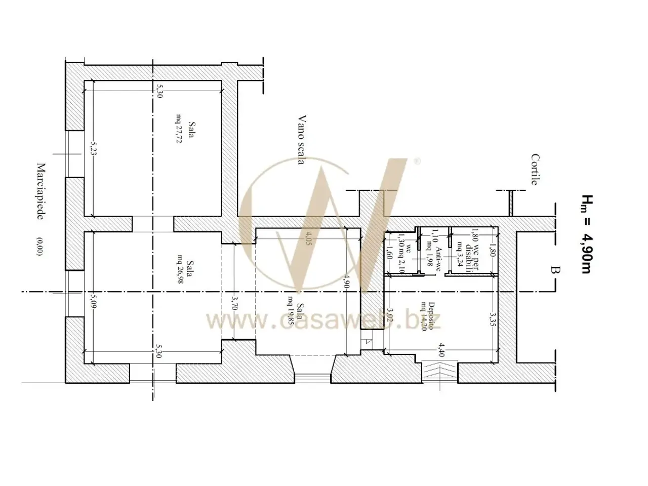 Negozio in Via Gennaro Tescione, Caserta, {3} - Planimetria 1