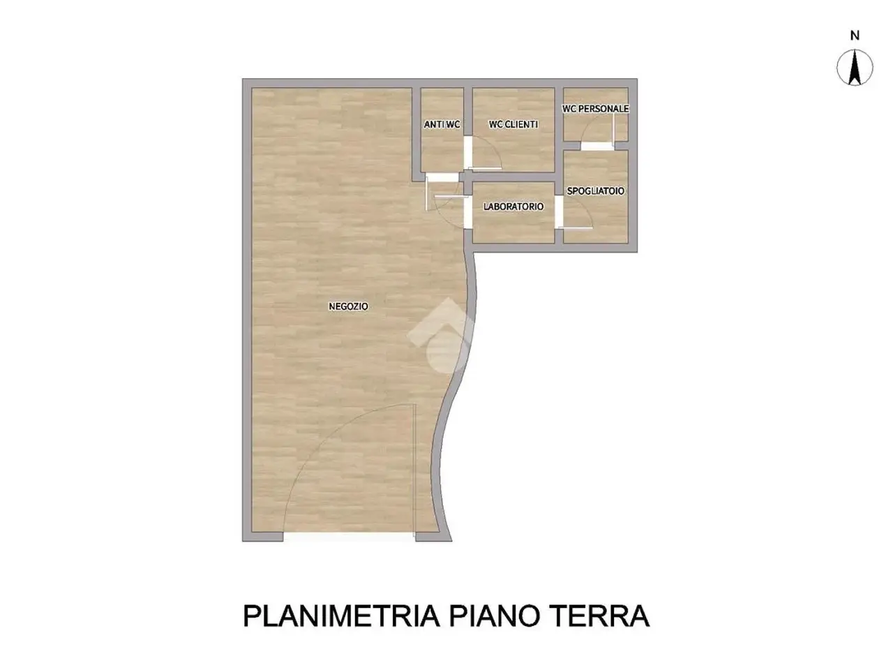 Negozio in Via F.Lli Bandiera, Castel San Giovanni, {3} - Planimetria 1