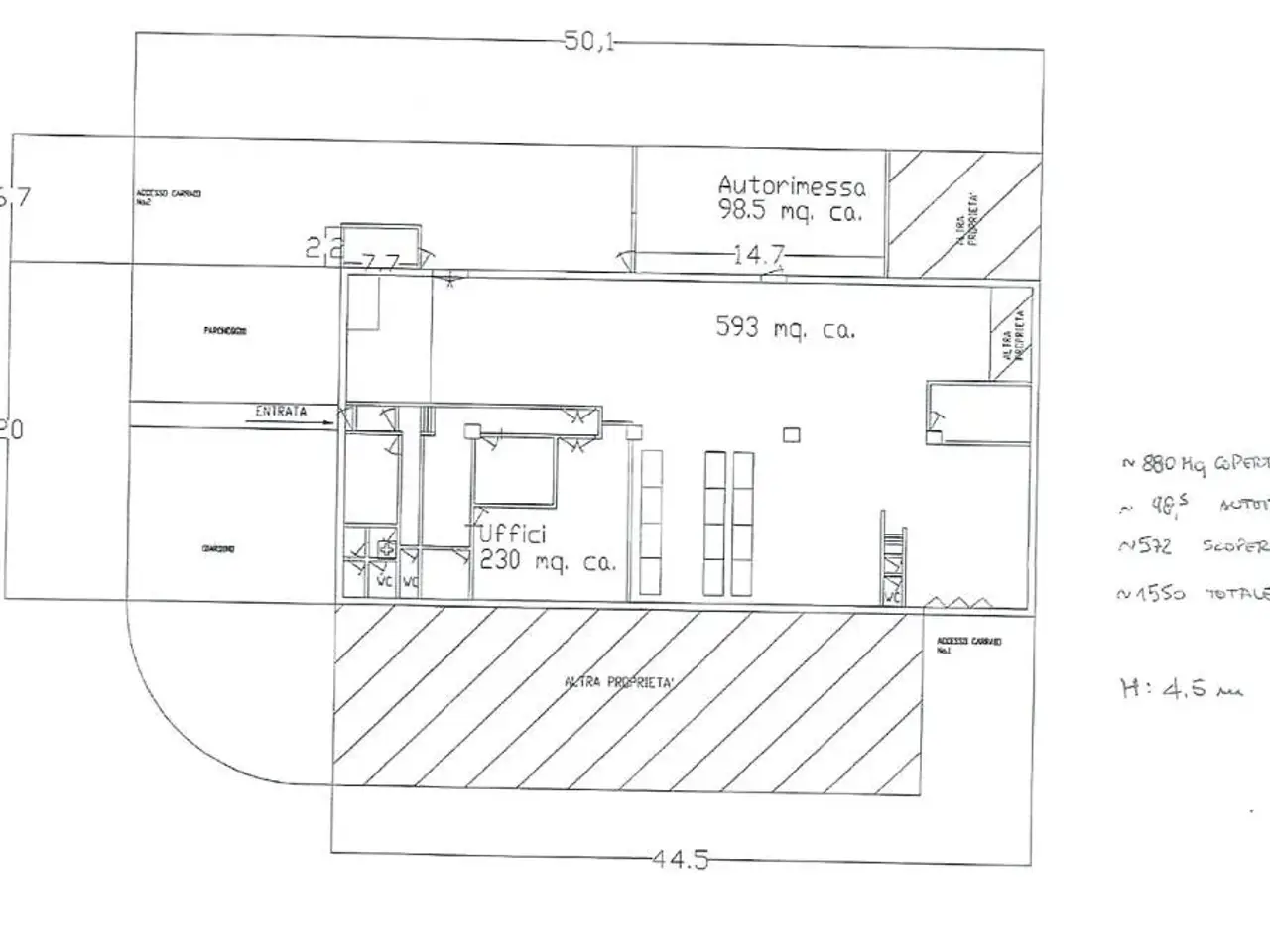 Capannone in Via Leonardo da Vinci 12, Mazzano, {3} - Planimetria 1