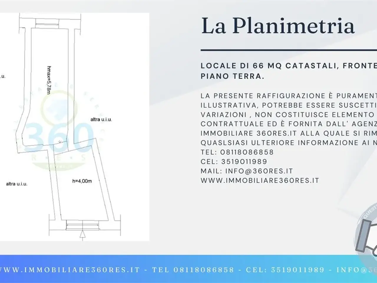 Negozio in Via San Paolo ai Tribunali 50, Napoli, {3} - Planimetria 1